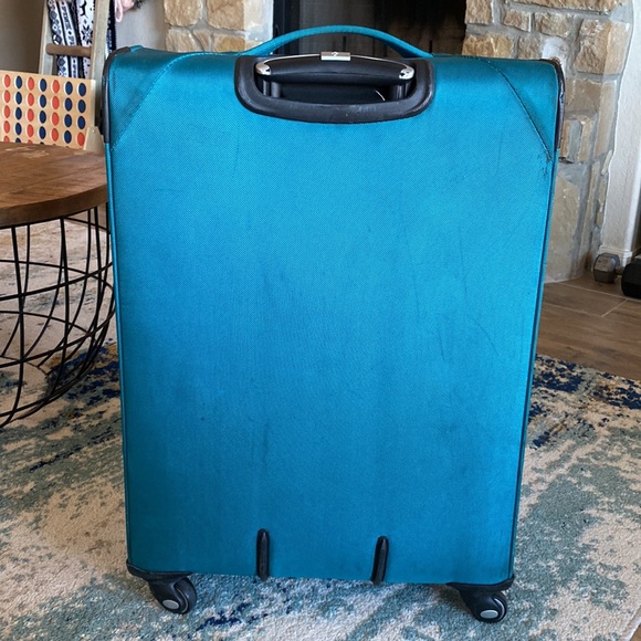 Turquoise Samsonite Suitcase - Picture 3 of 16